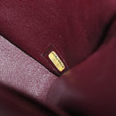 CHANEL Chevron V Stitch Chain Bag Lamb Skin Black Gold CC Auth 213946SAM-28