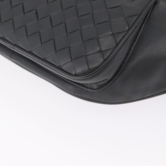Bottega Veneta INTRECCIATO Body Bag Leather Gray Auth 213950V