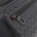 Bottega Veneta INTRECCIATO Body Bag Leather Gray Auth 213950V-17