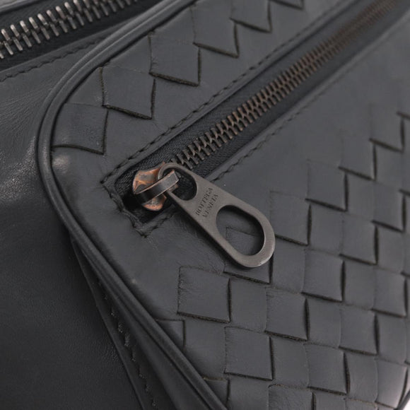 Bottega Veneta INTRECCIATO Body Bag Leather Gray Auth 213950V