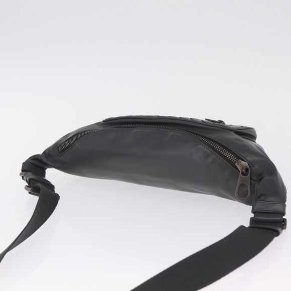 Bottega Veneta INTRECCIATO Body Bag Leather Gray Auth 213950V