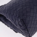 Bottega Veneta INTRECCIATO Chain Shoulder Bag Leather Purple Silver Auth 213952V-12
