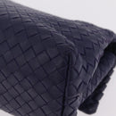 Bottega Veneta INTRECCIATO Chain Shoulder Bag Leather Purple Silver Auth 213952V-13