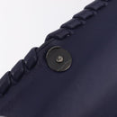 Bottega Veneta INTRECCIATO Chain Shoulder Bag Leather Purple Silver Auth 213952V-15