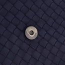 Bottega Veneta INTRECCIATO Chain Shoulder Bag Leather Purple Silver Auth 213952V-16