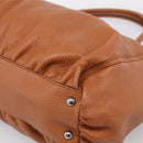 GUCCI Abbey Tote Bag Leather Brown Silver 341491 Auth 213957V-10
