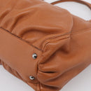 GUCCI Abbey Tote Bag Leather Brown Silver 341491 Auth 213957V-12