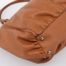 GUCCI Abbey Tote Bag Leather Brown Silver 341491 Auth 213957V-13
