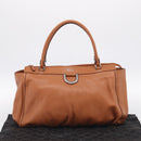 GUCCI Abbey Tote Bag Leather Brown Silver 341491 Auth 213957V-24