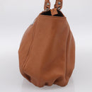 GUCCI Abbey Tote Bag Leather Brown Silver 341491 Auth 213957V-5