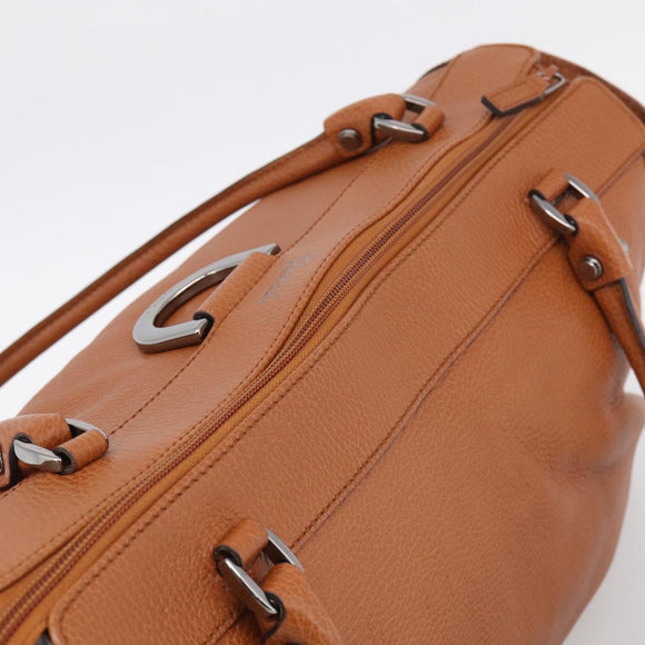 GUCCI Abbey Tote Bag Leather Brown Silver 341491 Auth 213957V