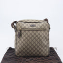 GUCCI GG Supreme Shoulder Bag PVC Beige Gold 201448 Auth 213958V-26