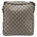 GUCCI GG Supreme Shoulder Bag PVC Beige Gold 201448 Auth 213958V-3