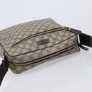 GUCCI GG Supreme Shoulder Bag PVC Beige Gold 201448 Auth 213958V-6