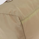 PRADA Hand Bag Nylon Beige Silver Auth 213961A-10