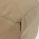 PRADA Hand Bag Nylon Beige Silver Auth 213961A-11
