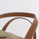 PRADA Hand Bag Nylon Beige Silver Auth 213961A-8