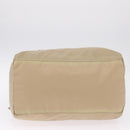 PRADA Hand Bag Nylon Beige Silver Auth 213961A-9
