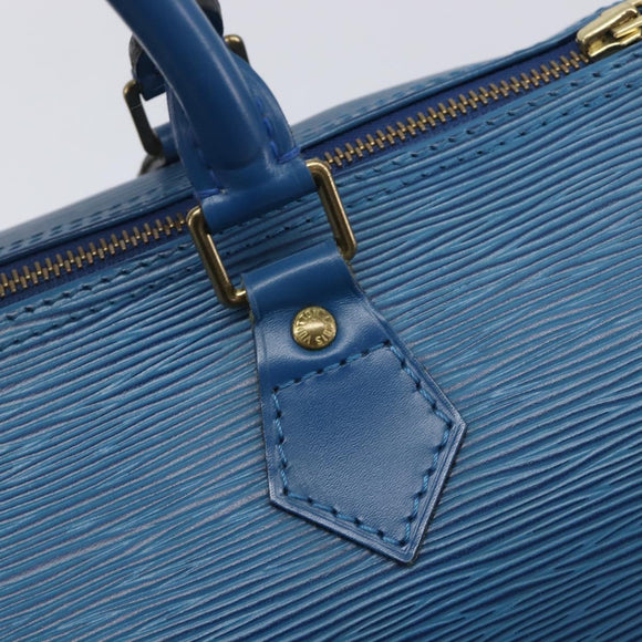 LOUIS VUITTON Epi Speedy 30 Hand Bag Toledo Blue M43005 LV Auth 213968V