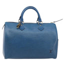 LOUIS VUITTON Epi Speedy 30 Hand Bag Toledo Blue M43005 LV Auth 213968V-2
