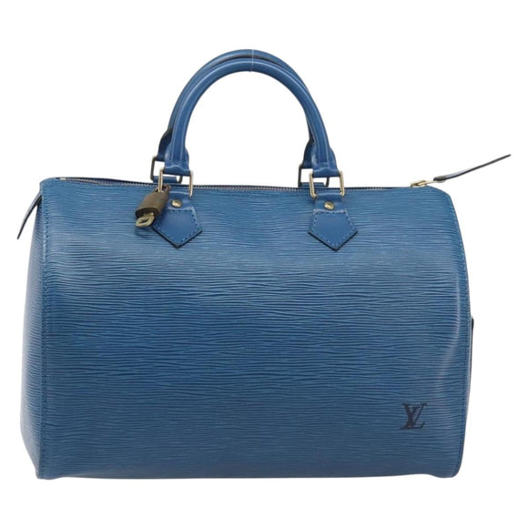 LOUIS VUITTON Epi Speedy 30 Hand Bag Toledo Blue M43005 LV Auth 213968V