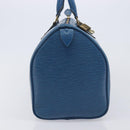 LOUIS VUITTON Epi Speedy 30 Hand Bag Toledo Blue M43005 LV Auth 213968V-4
