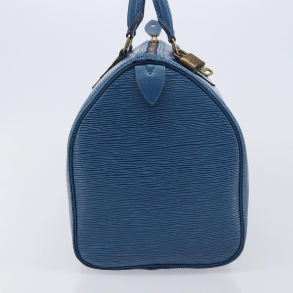 LOUIS VUITTON Epi Speedy 30 Hand Bag Toledo Blue M43005 LV Auth 213968V