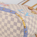 LOUIS VUITTON Damier Azur Summer Trunk Neverfull MM Bag N41065 LV Auth 213971SAV-10