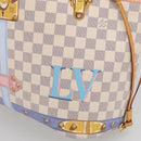 LOUIS VUITTON Damier Azur Summer Trunk Neverfull MM Bag N41065 LV Auth 213971SAV-15