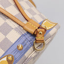 LOUIS VUITTON Damier Azur Summer Trunk Neverfull MM Bag N41065 LV Auth 213971SAV-16