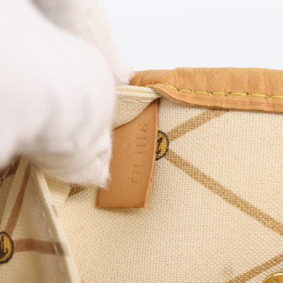 LOUIS VUITTON Damier Azur Summer Trunk Neverfull MM Bag N41065 LV Auth 213971SAV