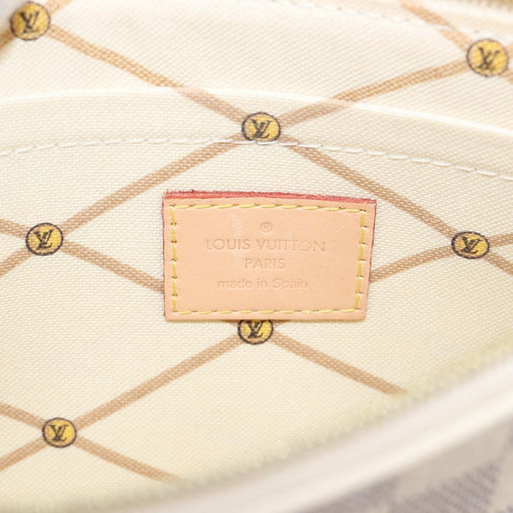 LOUIS VUITTON Damier Azur Summer Trunk Neverfull MM Bag N41065 LV Auth 213971SAV
