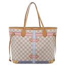 LOUIS VUITTON Damier Azur Summer Trunk Neverfull MM Bag N41065 LV Auth 213971SAV-3