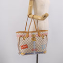 LOUIS VUITTON Damier Azur Summer Trunk Neverfull MM Bag N41065 LV Auth 213971SAV-32