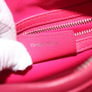 Christian Dior Canage Lady Dior Hand Bag Lamb Skin 2way Pink Silver Auth 213974A-27