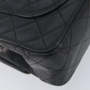 CHANEL Matelasse 23 Chain Shoulder Bag Lamb Skin Black Gold CC Auth 213981SAM-13