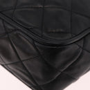 CHANEL Matelasse Chain Shoulder Bag Lamb Skin Black Gold CC Auth 213984V-13