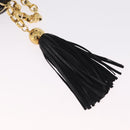 CHANEL Matelasse Chain Shoulder Bag Lamb Skin Black Gold CC Auth 213984V-14