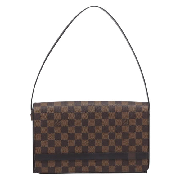 LOUIS VUITTON Damier Ebene Tribeca Ron Shoulder Bag N51160 LV Auth 213988V