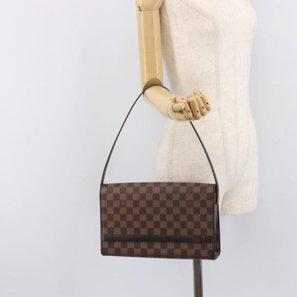 LOUIS VUITTON Damier Ebene Tribeca Ron Shoulder Bag N51160 LV Auth 213988V