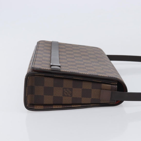 LOUIS VUITTON Damier Ebene Tribeca Ron Shoulder Bag N51160 LV Auth 213988V