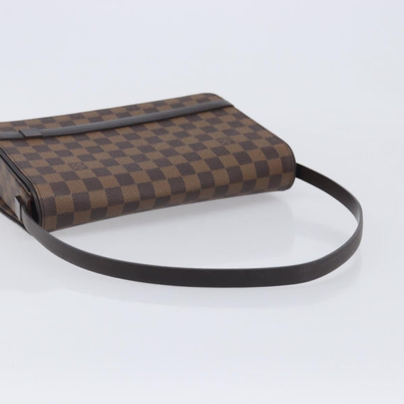LOUIS VUITTON Damier Ebene Tribeca Ron Shoulder Bag N51160 LV Auth 213988V