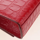 Saint Laurent Kate Chain Bag Calf leather Embossed Red Auth 213998M-12