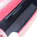 Saint Laurent Kate Chain Bag Calf leather Embossed Red Auth 213998M-21
