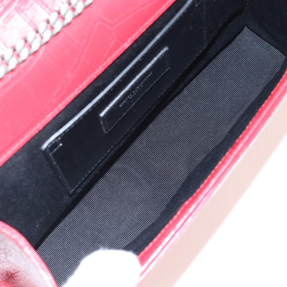 Saint Laurent Kate Chain Bag Calf leather Embossed Red Auth 213998M