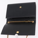 Saint Laurent Chain Kate Shoulder Bag Leather Black Gold Auth 213999M-15