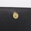 Saint Laurent Chain Kate Shoulder Bag Leather Black Gold Auth 213999M-16