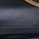 Saint Laurent Chain Kate Shoulder Bag Leather Black Gold Auth 213999M-19