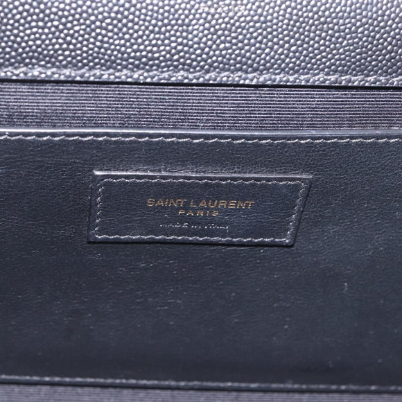 Saint Laurent Chain Kate Shoulder Bag Leather Black Gold Auth 213999M