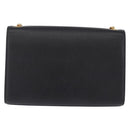 Saint Laurent Chain Kate Shoulder Bag Leather Black Gold Auth 213999M-3